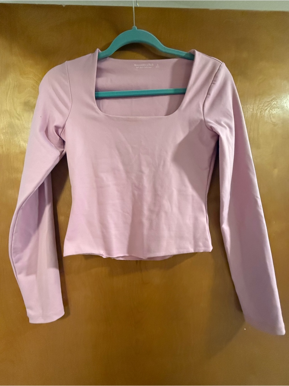 Abercrombie & Fitch Long Sleeve Square Neck Top - Pink